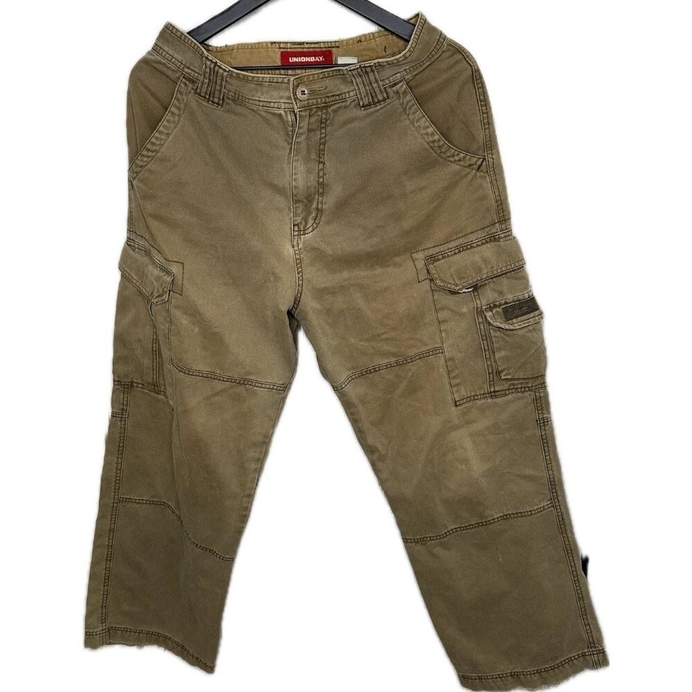 Vintage Union Bay Cargo Pants Men’s 32x28 Beige Khaki Skater Baggy Y2K